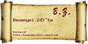 Besenyei Zéta névjegykártya
